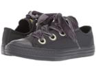 Converse Kids Chuck Taylor(r) All Star(r) Star Big Eyelets Ox (little Kid/big Kid) (almost Black/almost Black) Girls Shoes