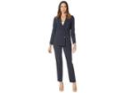 Tahari By Asl Shadow Stripe Double Breasted Pants Suit (navy) Women's Suits Sets