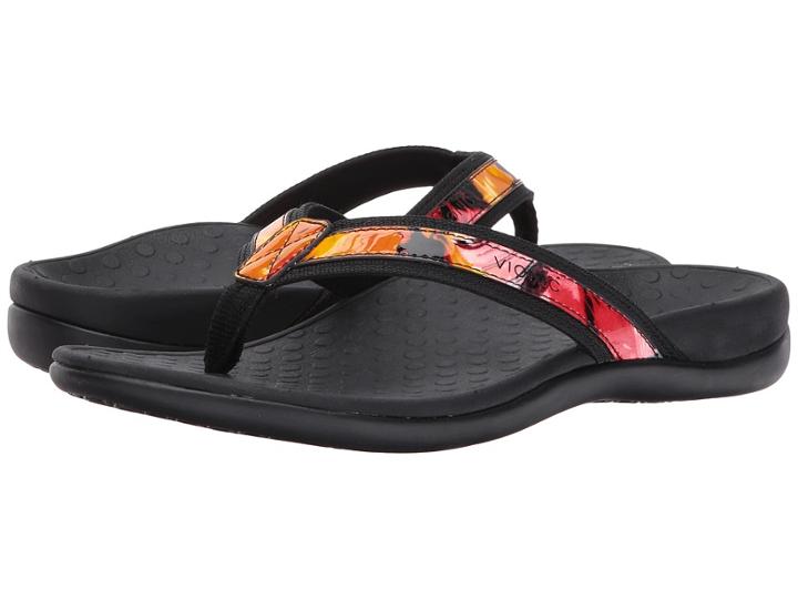 Vionic Tide Ii (black Floral) Women's Sandals