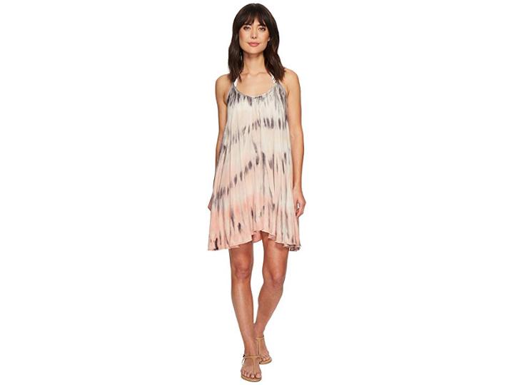 Green Dragon Watercolor Sateen Constance Swing Dress (multi) Women's Dress