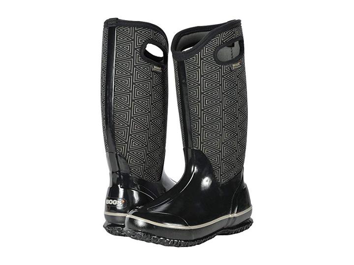 Bogs Classic Tall (black Multi Triangles) Women's Waterproof Boots