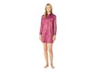 Lauren Ralph Lauren Tonal Satin His Shirt Sleepshirt (red) Women's Pajama