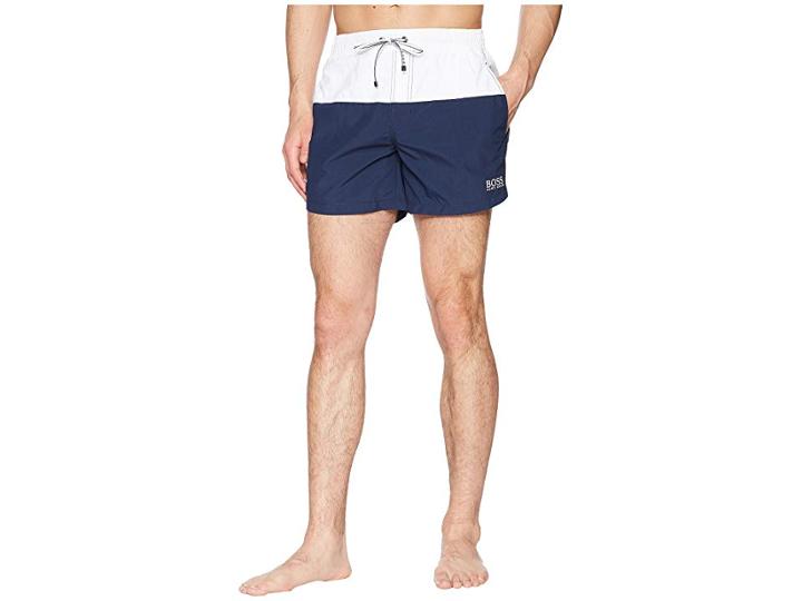 Boss Hugo Boss Flounder Swim Trunk (open Blue) Men's Swimwear