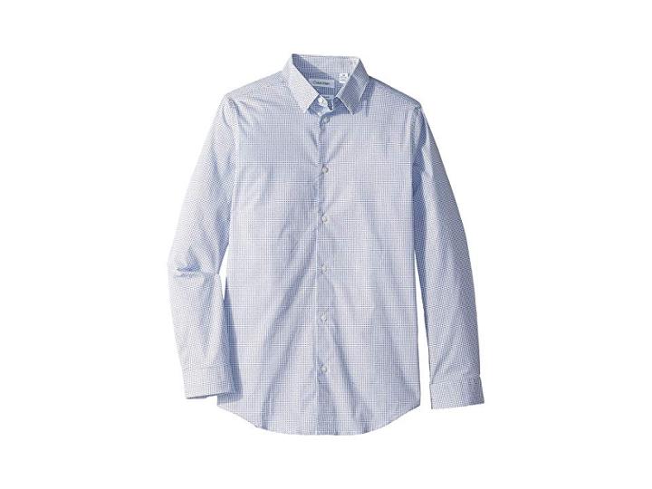 Calvin Klein Kids Icebox Printed Shirt (big Kids) (white) Boy's Clothing