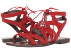 Sam Edelman Gemma (havana Red Kid Suede Leather) Women's Sandals