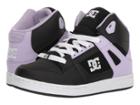 Dc Kids Pure High-top (little Kid/big Kid) (black/lavender) Girls Shoes
