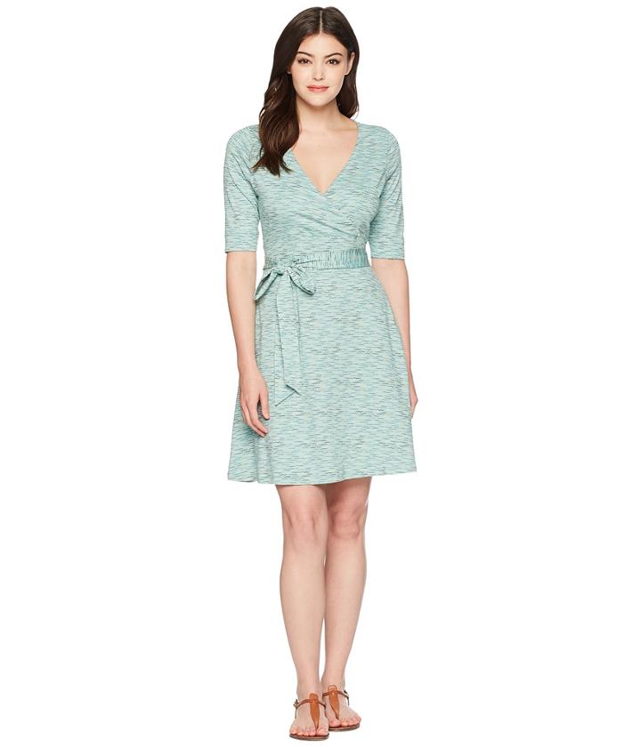 Toad&co Cue Wrap Cafe Dress (aquifer Wave Print) Women's Dress