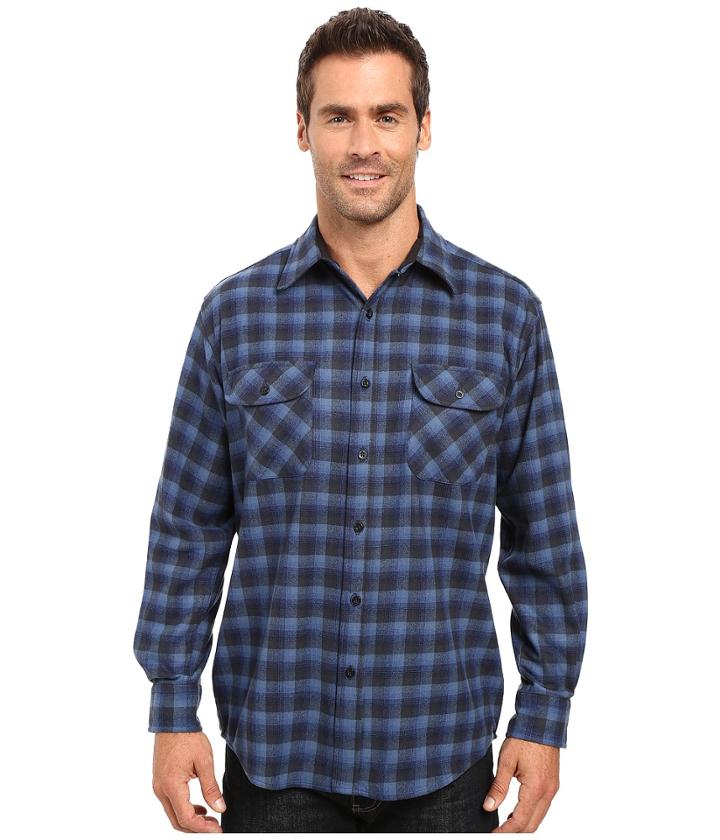 Pendleton Merino Shirt (blue Plaid) Men's Clothing