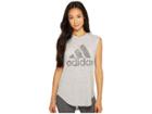Adidas Winner Muscle Tank Top (mgh Solid Grey/dgh Solid Grey) Women's Sleeveless