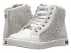 Michael Michael Kors Kids Ollie Bright (little Kid/big Kid) (white/silver) Girl's Shoes