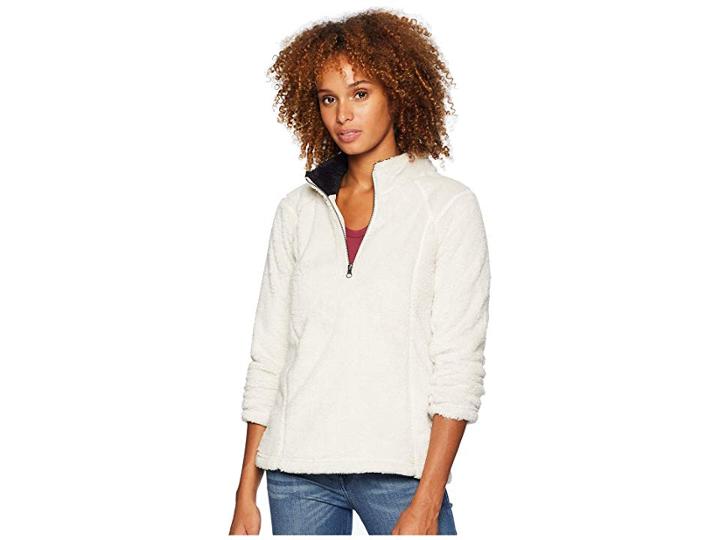 Dylan By True Grit Softest Double Face Fleece 1/4 Zip Pullover (winter White) Women's Fleece