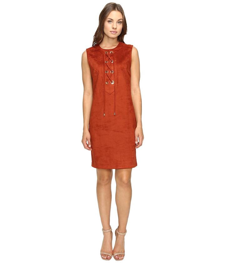 Christin Michaels Decatur Suede Dress (cinnamon) Women's Dress