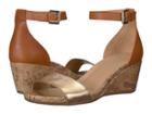 Naturalizer Cami (tan/gold Metallic Leather/leather) Women's Wedge Shoes