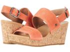 Ugg Elena Ii (vibrant Coral) Women's Wedge Shoes