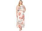 Adrianna Papell Plus Size Tropical Breeze Maxi Dress (geranium Multi) Women's Dress