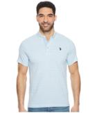U.s. Polo Assn. Short Sleeve Slim Fit Jacquard Jersey Polo Shirt (white) Men's Clothing