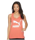 Puma Classics Logo Tank Top (spiced Coral) Women's Sleeveless