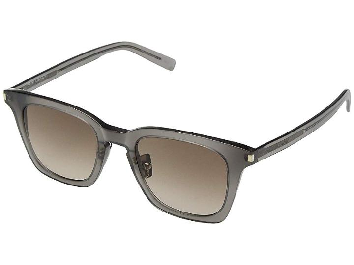 Saint Laurent Sl 138 F Slim (grey/grey/brown) Fashion Sunglasses