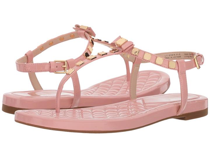 Cole Haan Tali Mini Bow Studded Sandal (coral Almond Patent) Women's Sandals