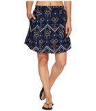 Kavu South Beach Skirt (blue Ikat) Women's Skirt