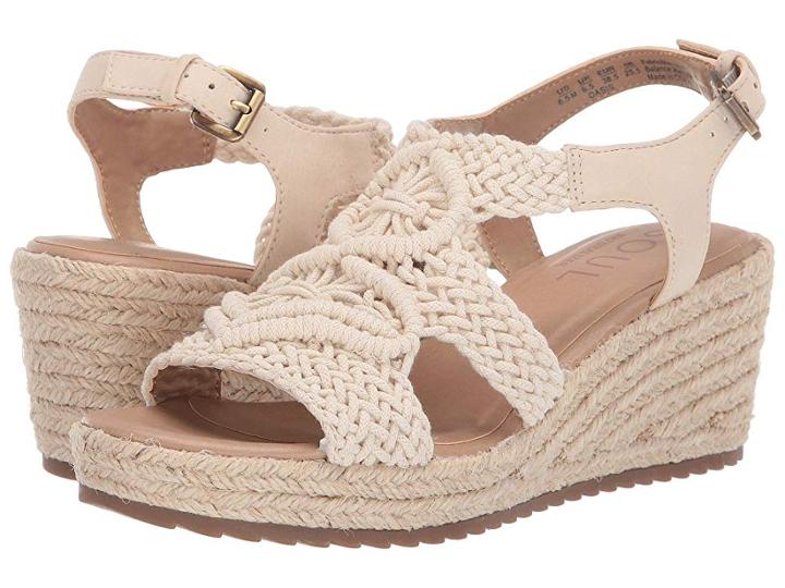 Soul Naturalizer Oasis (porcelain Macrame/fabric/smooth) Women's Wedge Shoes