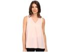 Vince Camuto Sleeveless V-neck Drape Front Blouse (rosy Flush) Women's Blouse