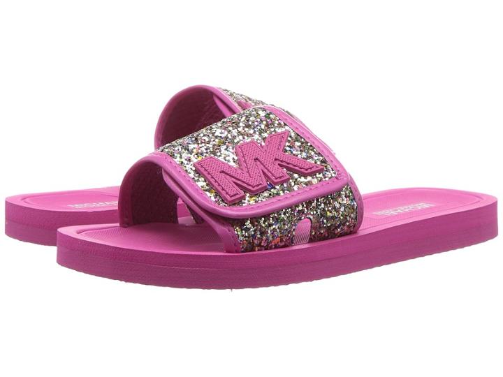 Michael Michael Kors Kids Eli Glow (little Kid/big Kid) (wild Rose Multi Glitter) Girl's Shoes