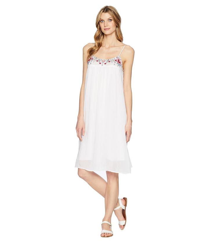 Johnny Was Lisa Babydoll Lined Dress (white) Women's Dress