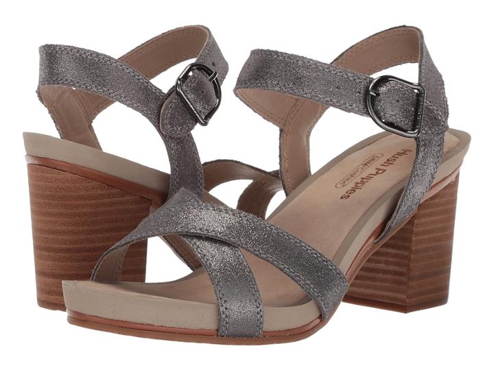 Hush Puppies Mariska Buckle Quarter (dark Grey Metallic Suede) High Heels