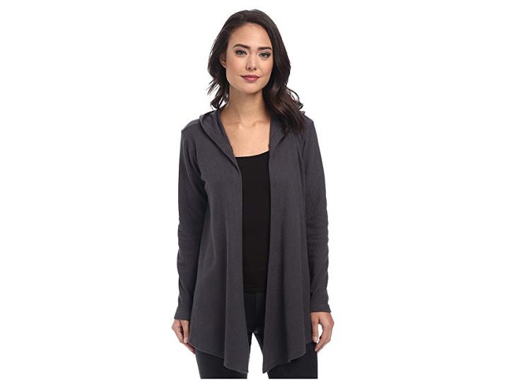 Allen Allen Hooded Open Cardigan (flint) Women's Sweater