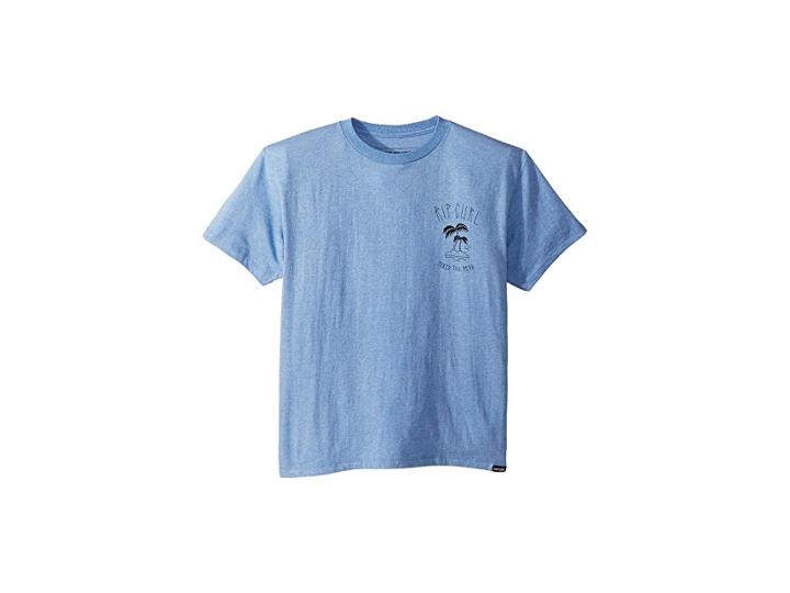 Rip Curl Kids Trim Heather Tee (big Kids) (light Blue) Boy's T Shirt