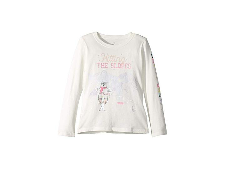 Peek Hitting The Slopes Tee (toddler/little Kids/big Kids) (white) Girl's T Shirt