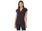 Anne Klein Therese Print V-neck Pleat Top (anne Black/gauguin/combo) Women's Blouse