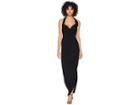Kamalikulture By Norma Kamali Halter Sweetheart Side Drape Gown (black) Women's Dress