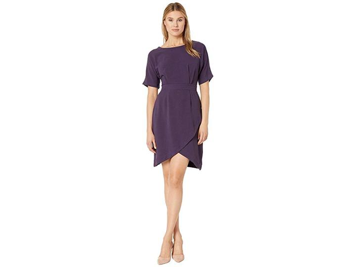 Bobeau Dolman Sleeve Wrap Dress (plum) Women's Dress