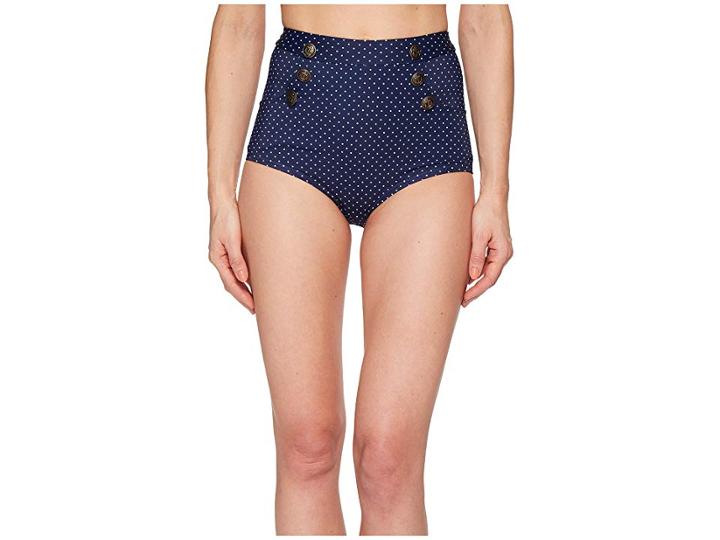 Unique Vintage Mrs. Cooper Bottom (navy/ivory Pin Dot) Women's Swimwear