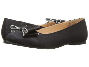 Badgley Mischka Kids Amber Glitzy Bow (little Kid/big Kid) (black) Girls Shoes