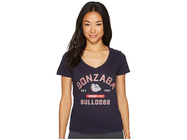 Champion College Gonzaga Bulldogs University V-neck Tee (navy) Women's T Shirt