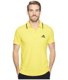 Adidas Essex Polo (eqt Yellow/black) Men's Short Sleeve Pullover