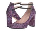 Kate Spade New York Baneera (purple Glitter/black Nappa) Women's Shoes