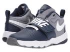 Nike Kids Team Hustle D8 (little Kid) (midnight Navy/white/cool Grey) Boys Shoes