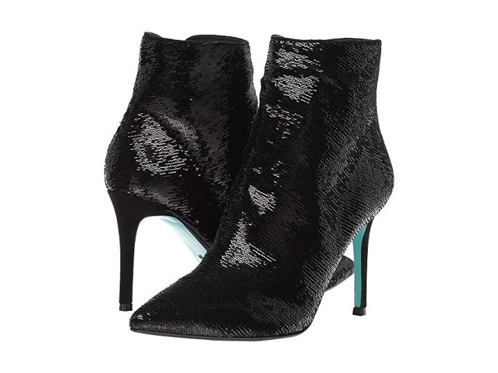 Blue By Betsey Johnson Jey (black Sequins) Women's Boots