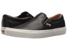 Vans Classic Slip-ontm ((lux Leather) Black/porcini) Skate Shoes