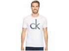 Calvin Klein Jeans Fence Ck Logo Crew Neck T-shirt (white Wash) Men's T Shirt