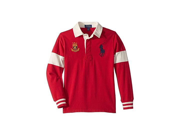 Polo Ralph Lauren Kids Big Pony Cotton Jersey Rugby (little Kids/big Kids) (park Avenue Red) Boy's Clothing