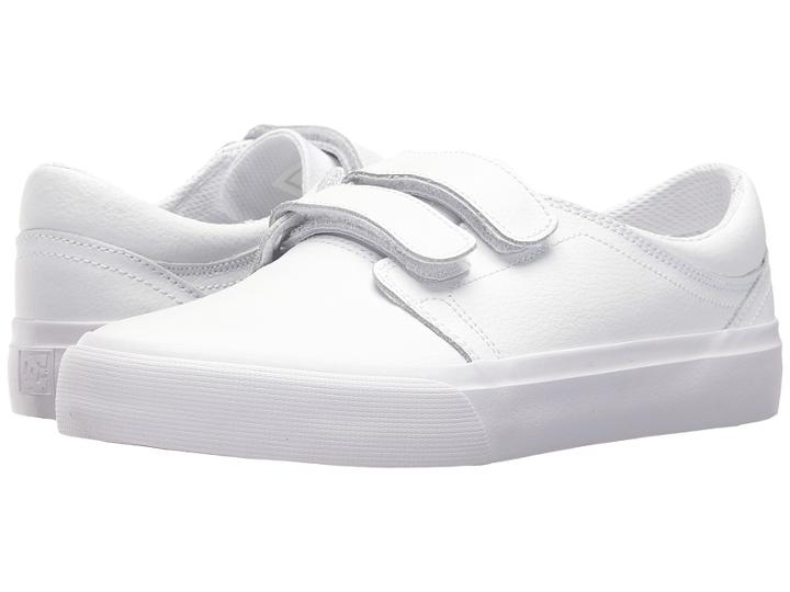 Dc Trase V Se (white/white/athletic Red) Women's Skate Shoes