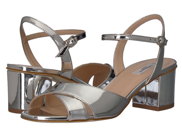 L.k. Bennett Tabitha (silver Mirror Metallic Pu) Women's Dress Sandals