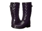 Hunter Refined Gloss Quilt Short Rain Boots (aubergine) Women's Rain Boots