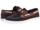 Polo Ralph Lauren Kids Sander-cl Ez (little Kid) (navy Canvas/tan Leather) Boys Shoes