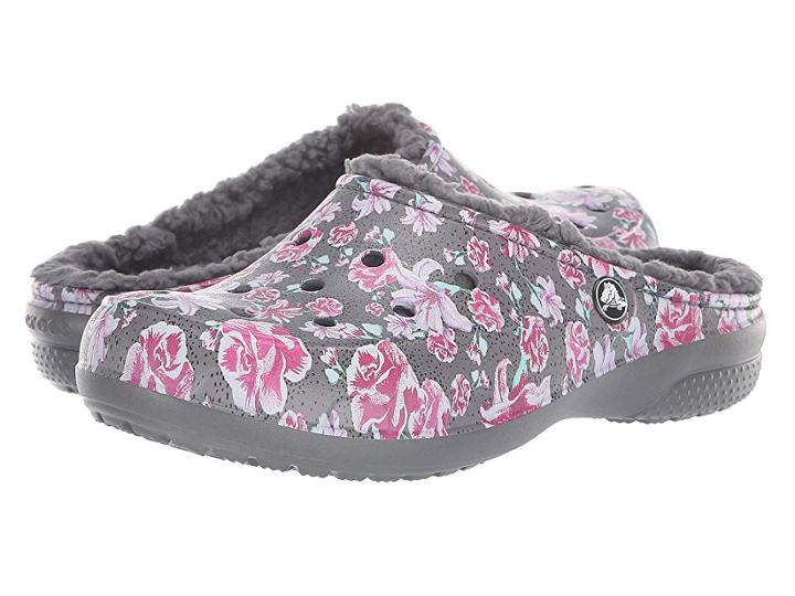 Crocs Freesail Graphic Lined (multi Floral/slate Grey) Women's Clog/mule Shoes